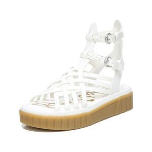 NWT SAM EDELMAN Womens White 1 Platform Geana Wedge  Gladiator Sandals 7 M